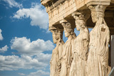 Caryatids at Erechtheum of Parthenon in Athens Greece