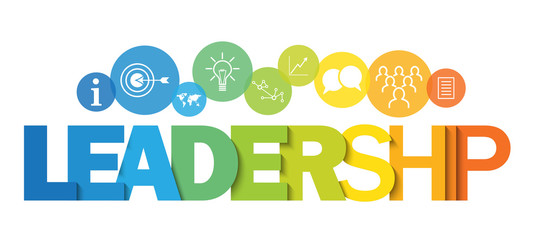 LEADERSHIP vector concept typography banner