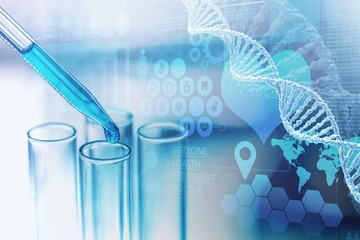 Poster - Science laboratory test tubes , laboratory equipment