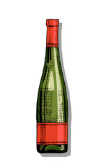 Poster - illustration of wine bottle