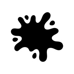 black paint blots icon. paint splash monochrome flat symbol. vector illustration design