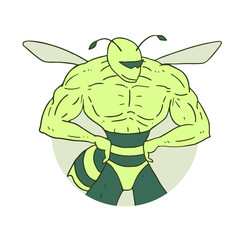 Sticker - muscle insect draw