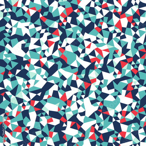Abstract seamless pattern. Geometric texture in terrazzo style.