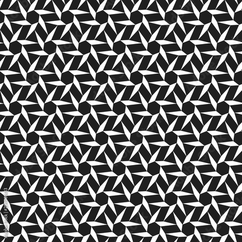 Abstract geometric seamless pattern. Optical illusion of the movement of figu...