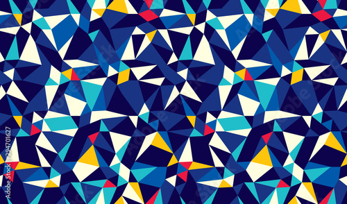 Abstract geometric seamless pattern. Optical illusion of the movement of figu...