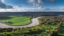 The River Severn Wends It's Way Through The Countryside