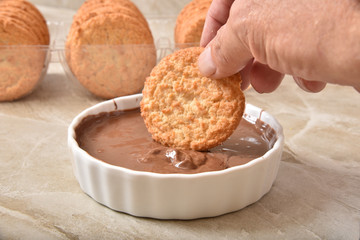 Canvas Print - Coconut macaroon in chocolate