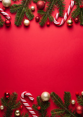 Wall Mural - merry christmas and happy new year vertical background