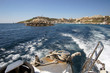 Landscape of Mgarr Harbor in Gozo, Malta visible from yacht deck