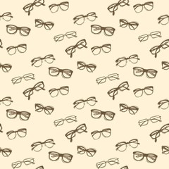 Modern glasses icon isolated on white background vector illustration of elegance spectacles in black frame, eyeglasses with lense, eyewear model