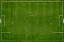 Top View Of Football Field.