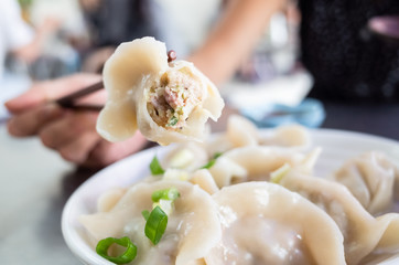 Wall Mural - eat boiled jiaozi