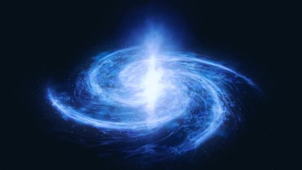 Wall Mural - camera flying around the galaxy. front view. fabulous abstract 4k background footage.