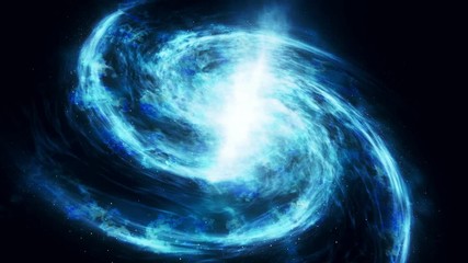 Wall Mural - Interstellar travel. Camera flying through the galaxy. Closeup of stars of spiral galaxy. 4k render footage.