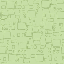Modern Hand Drawn Squares And Rectangles Background. Seamless Vector Pattern, Textile Design. Surface Pattern