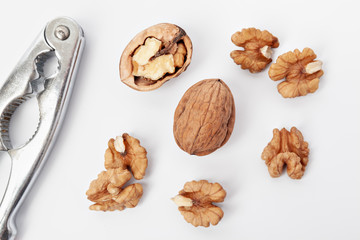 walnuts isolated on white background