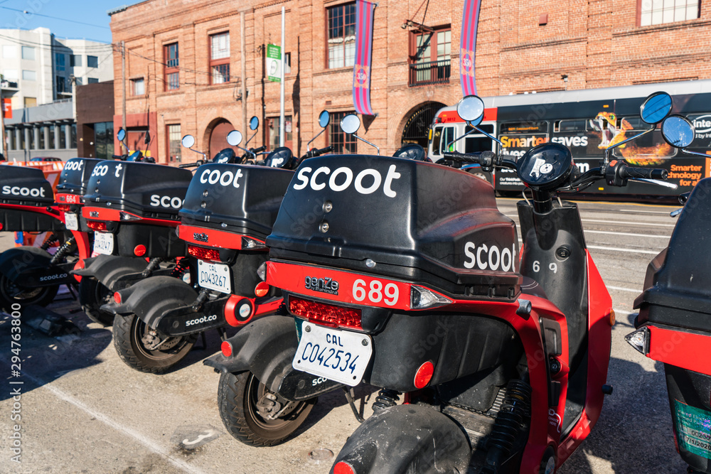 Sep 20, 2019 Scoot hub in downtown San Francisco; Scoot Rides, also ...