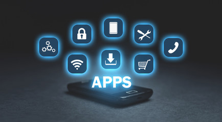 Wall Mural - apps concept. business, internet, technology