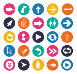 Canvas Print - Arrow icon set vector design