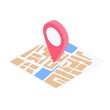 Gps map pin icon. Isometric of gps map pin vector icon for web design isolated on white background