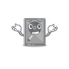 Sticker - Grinning hard drive internal mascot isolated cartoon