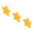 © ylivdesign - Three star rating icon. Isometric of three star rating vector icon for web design isolated on white background