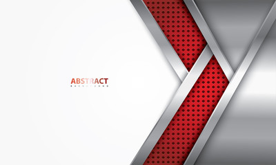 Wall Mural - abstract background with modern, luxury, and realistic style of silver, red, and white color combina
