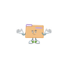 Sticker - Grinning folder icon with character the mascot