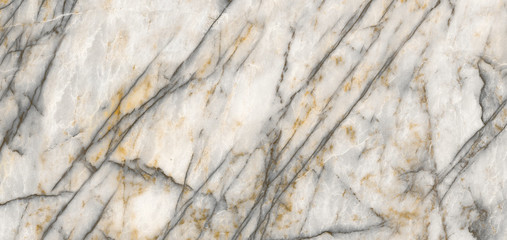 Wall Mural - Natural Marble Stone Texture Background, White Colored Marble With Gray Curly Veins And Yellow Effect, It Can Be Used For Interior-Exterior Home Decoration and Ceramic Tile Surface, Wallpaper.