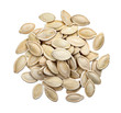 Pumpkin seeds isolated on white background with clipping path, top view