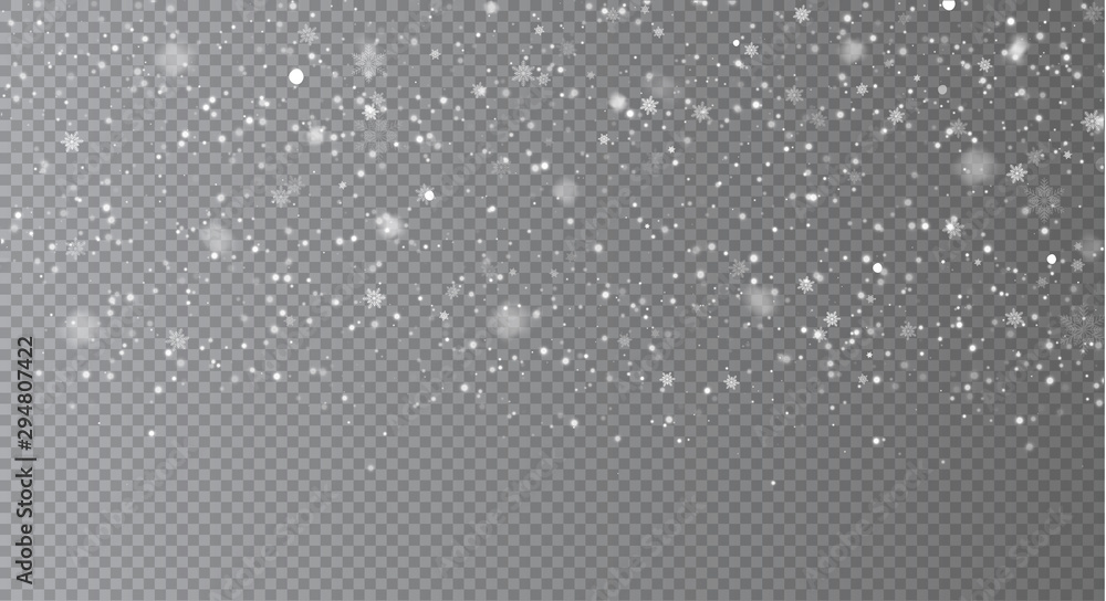 Falling Snow Overlay Background - obrazy, fototapety, plakaty 