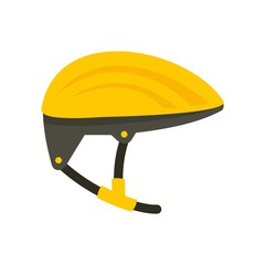 Canvas Print - Bike helmet icon. Flat illustration of bike helmet vector icon for web design