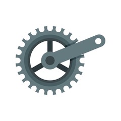 Poster - Bike crank icon. Flat illustration of bike crank vector icon for web design