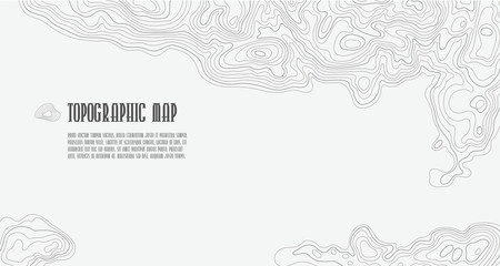Wall Mural - background of topographic line contour map, geographic grid map with space for copy