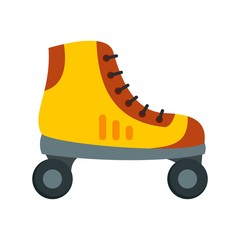 Canvas Print - Man roller skates icon. Flat illustration of man roller skates vector icon for web design