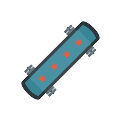 Sticker - Wheel skateboard icon. Flat illustration of wheel skateboard vector icon for web design