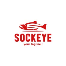 Fish Sockeye And Initial Abstract - Logo