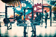 © alphaspirit - Business team connect pieces of gears. Teamwork, partnership and integration concept. double exposure with network effects