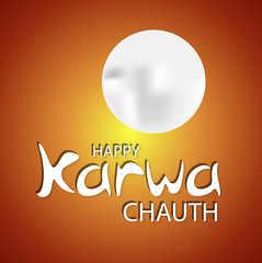 Wall Mural - Happy Karwa Chauth