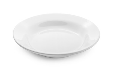 white plate isolated on white background.