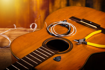 Poster - restring classical guitar