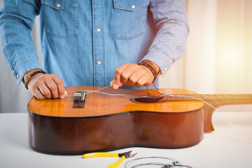 Sticker - restring classical guitar