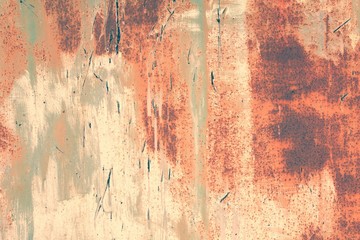 Canvas Print - Old rusty steel. Vintage filtered colors.