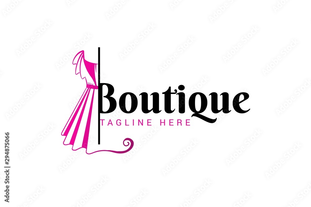 fashion boutique logo template - obrazy, fototapety, plakaty 