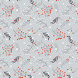 © misspin - Cute Christmas berries seamless pattern.