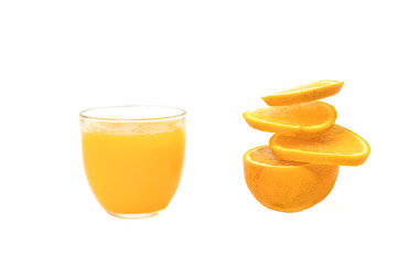 Orange juice isolated on a white background