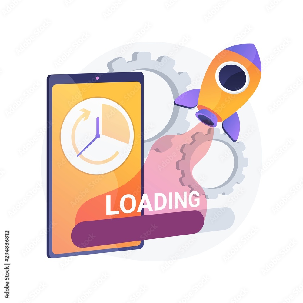 Loading speed boost. Fast internet browser, modern online technology ...