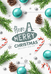 Wall Mural - Merry Christmas And New Year Background Compostion
