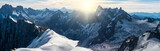 Fototapeta Fototapety góry  - Panorama of Mont Blanc massif, mountain range in the Alps, France