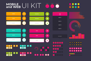 Ux ui kit for application and web site design